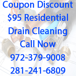 Coupon Discount $95 Residential Drain Cleaning